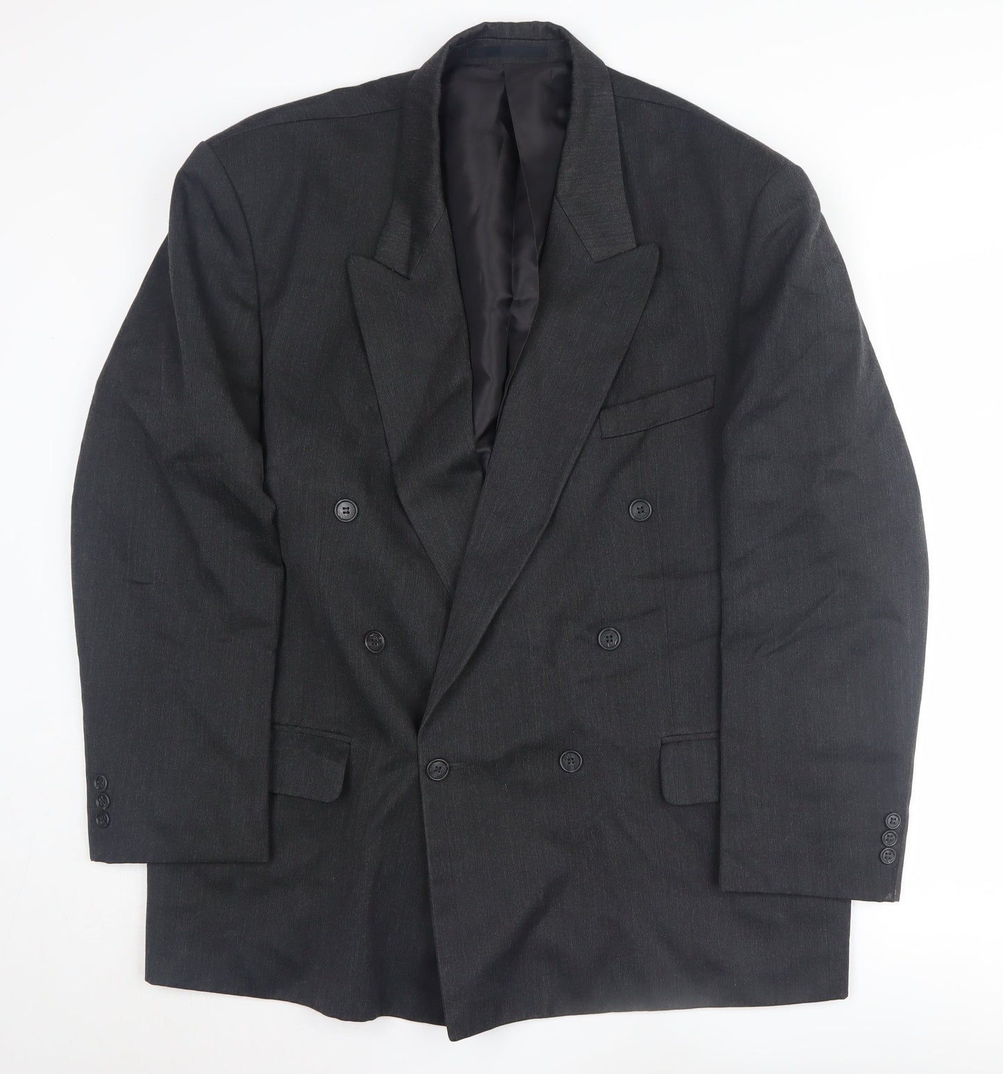 Burton Black Double-Breasted Men's Blazer 44R Elegant
