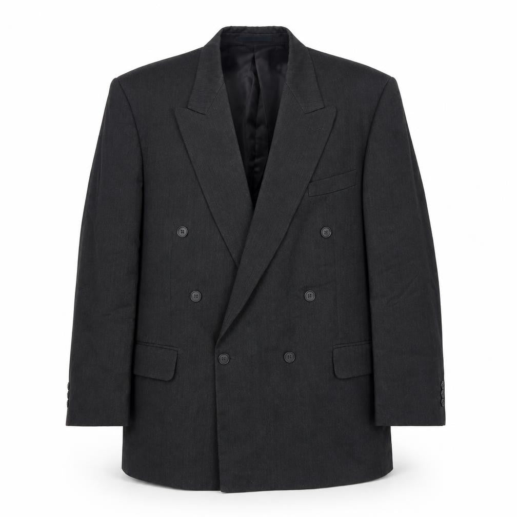 Burton Black Double-Breasted Men's Blazer 44R Elegant