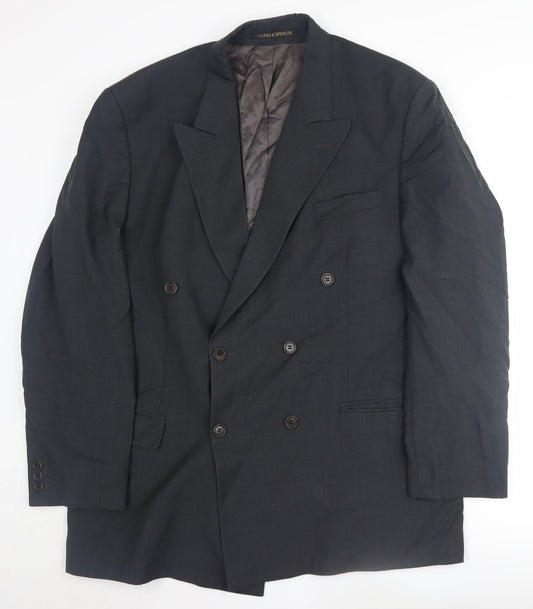 Marks and Spencer Men's Grey Wool Blazer 44L