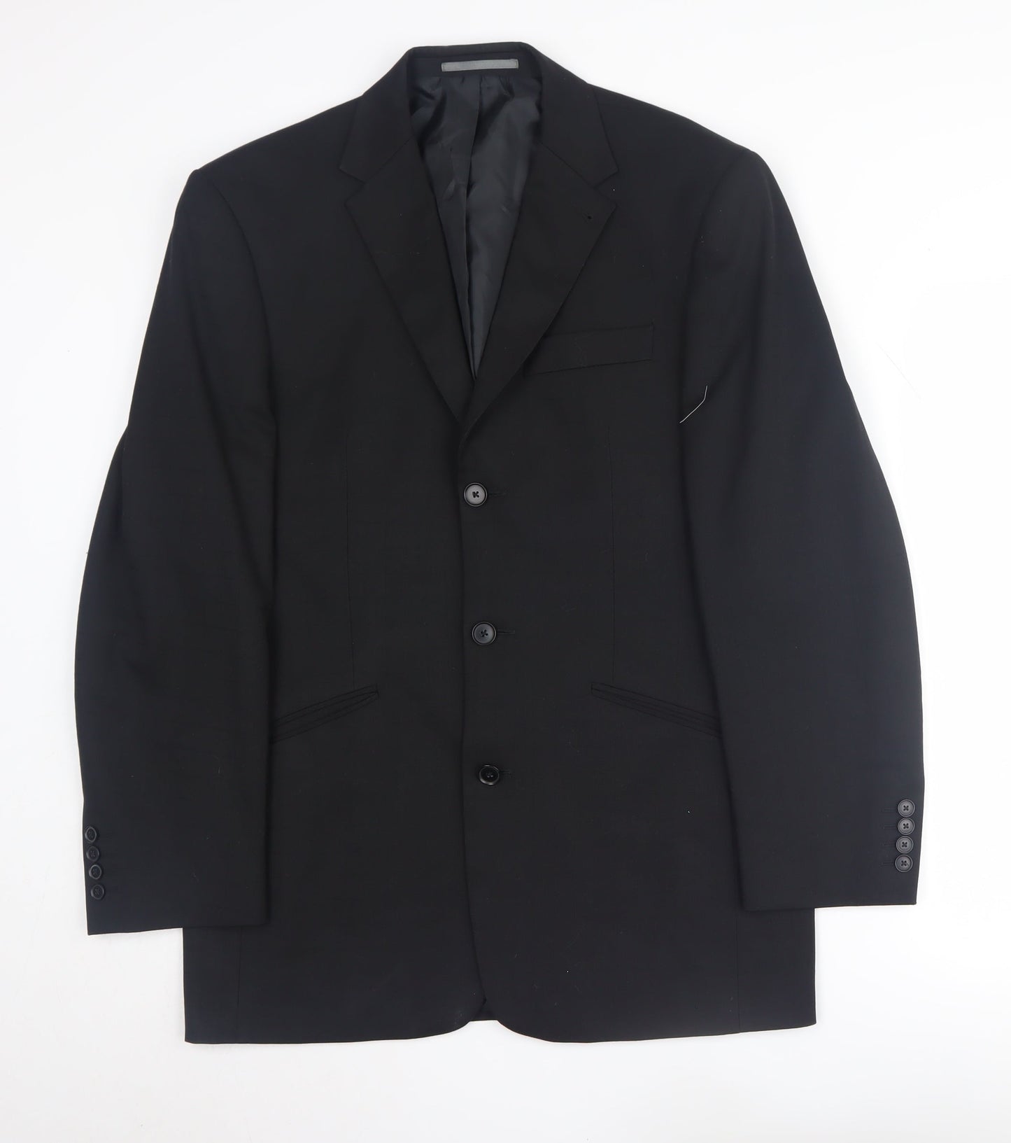 NEXT Men's Black Blazer 38R Notch Lapel Formal Jacket