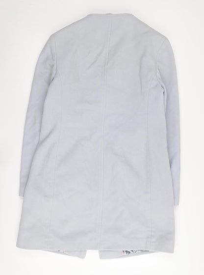 Marks & Spencer Women's Blue Long Coat - Size 10