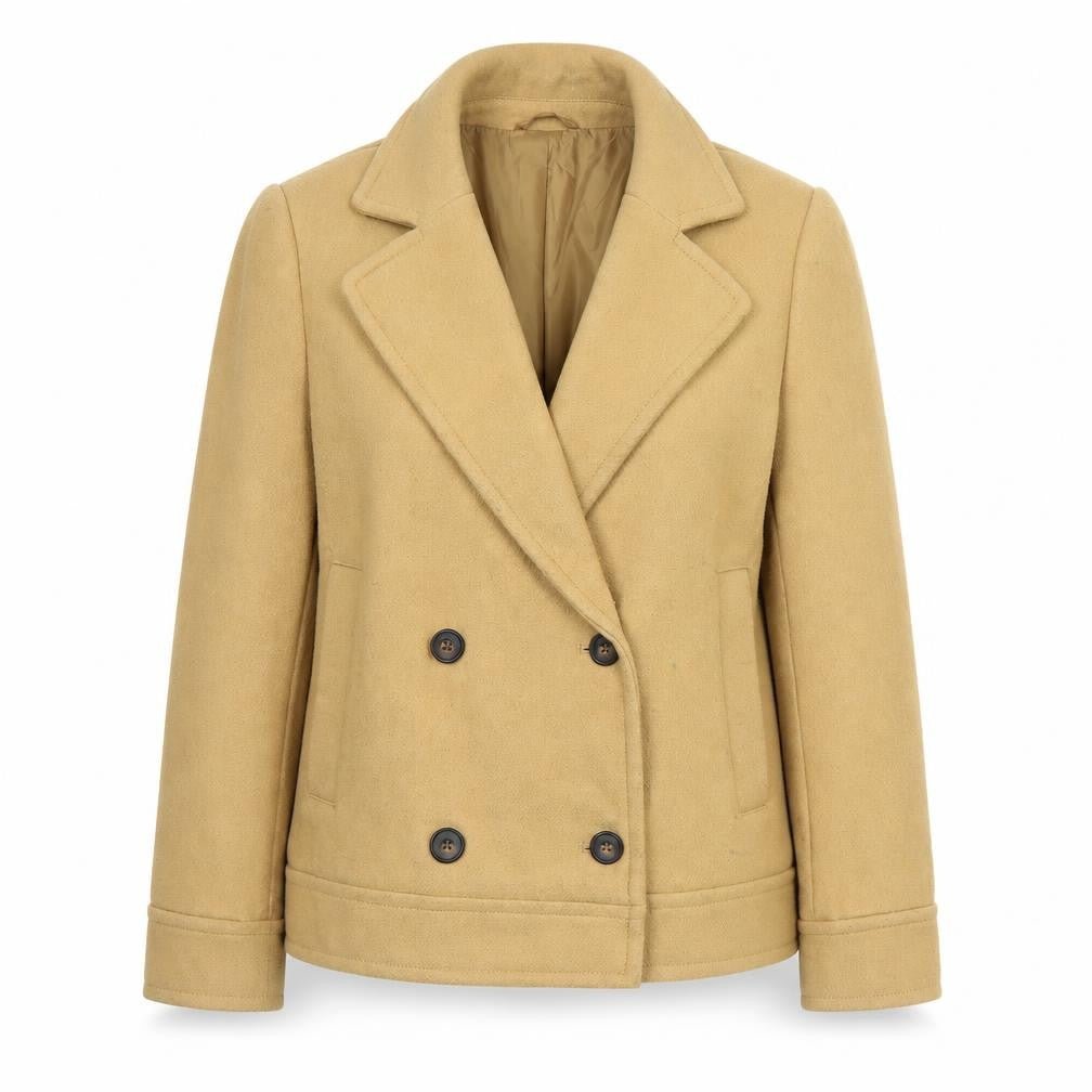 Marks & Spencer Women's Beige Pea Coat Size 12