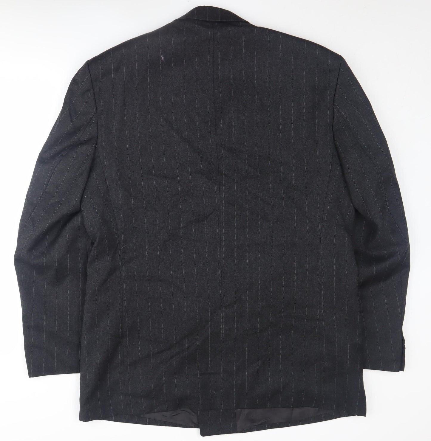 Burtons Men's Black Striped Wool Blazer Jacket 44L