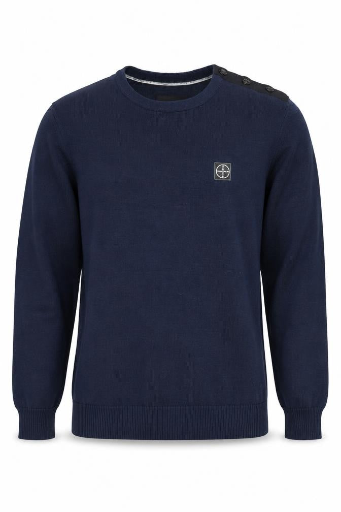 Foray Men's Blue Crew Neck Pullover Jumper L