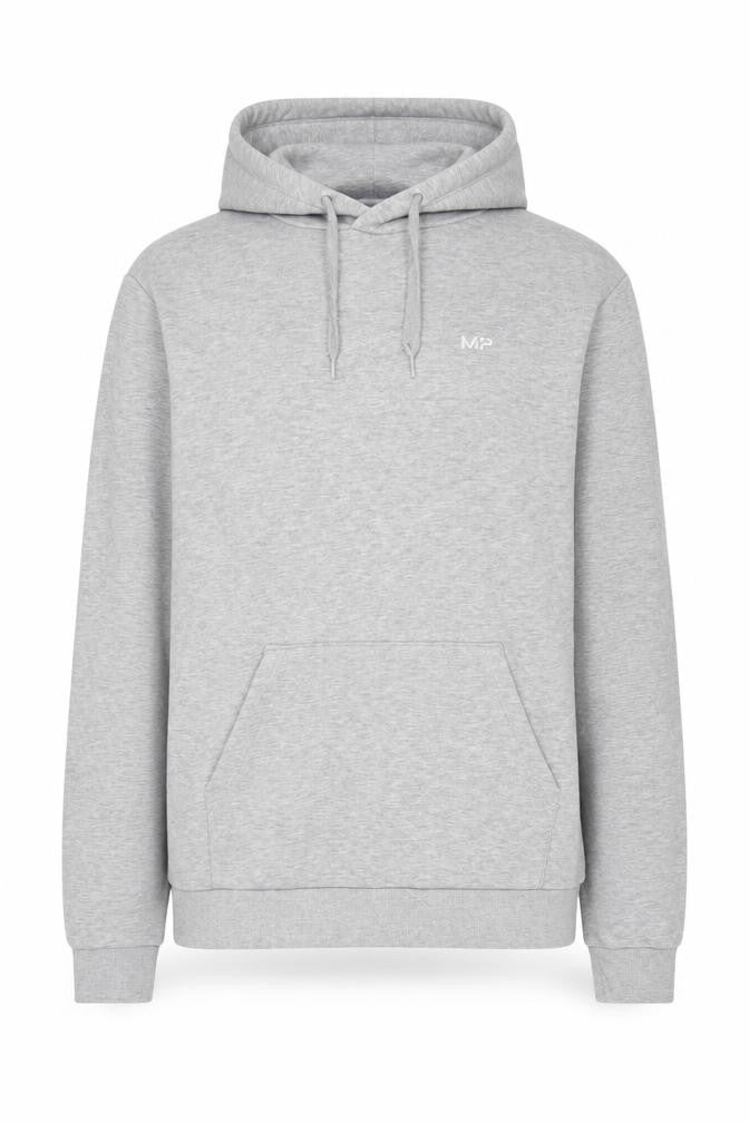 MP Men's Grey Pullover Hoodie, Size L, Regular Fit