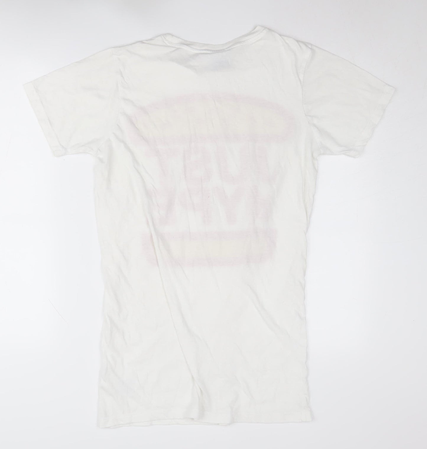 Hype Men's White Graphic Print T-Shirt Size S
