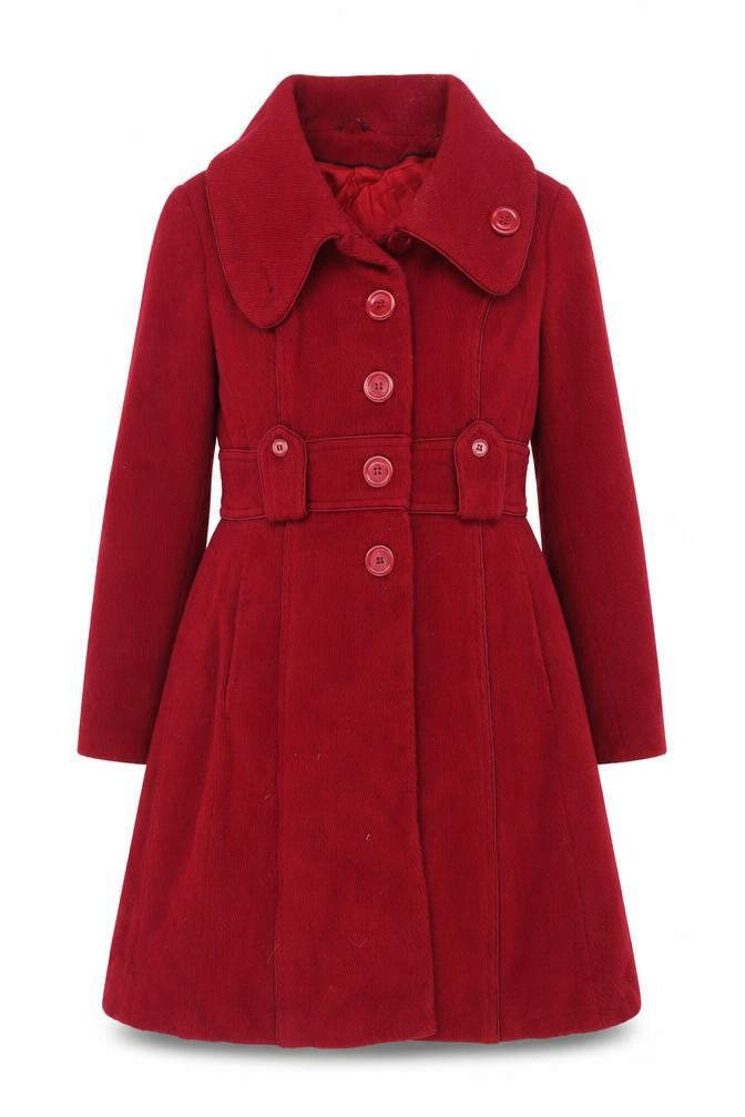 South Women's Red Wool Overcoat, Size 12, Autumn/Winter