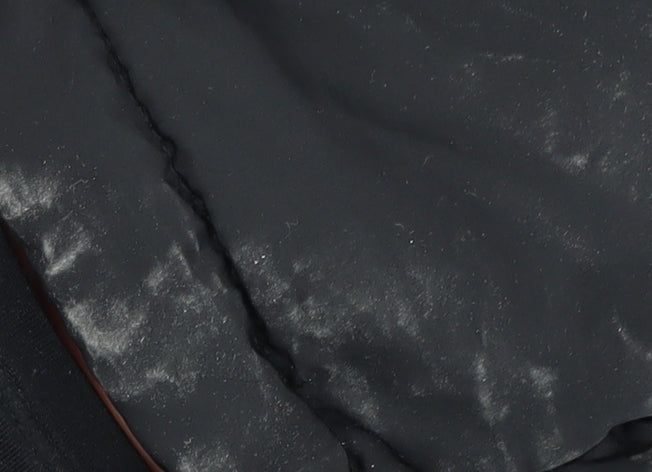 Close-up detail of Only Women's Black Long Hooded Padded Waistcoat S