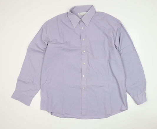 Marks & Spencer Men's Blue XL Formal Dress Shirt