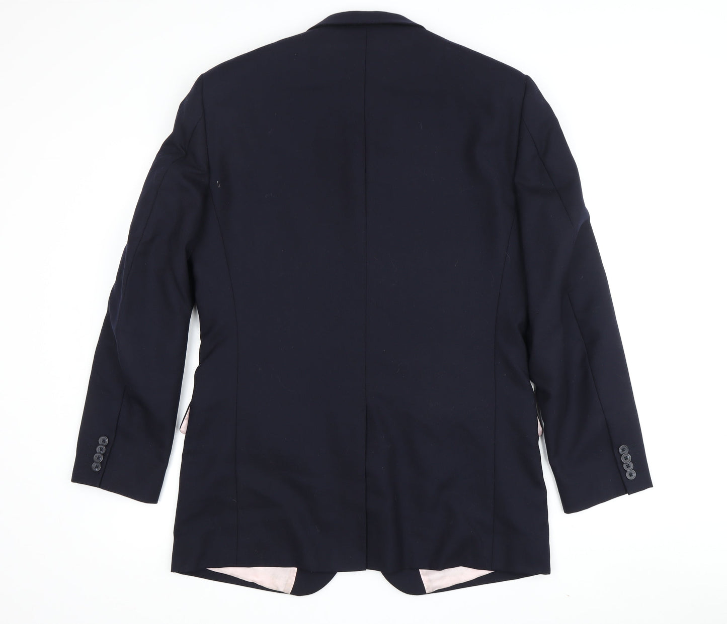 T.M. Lewin Men's Blue Wool Blazer - Size 39R