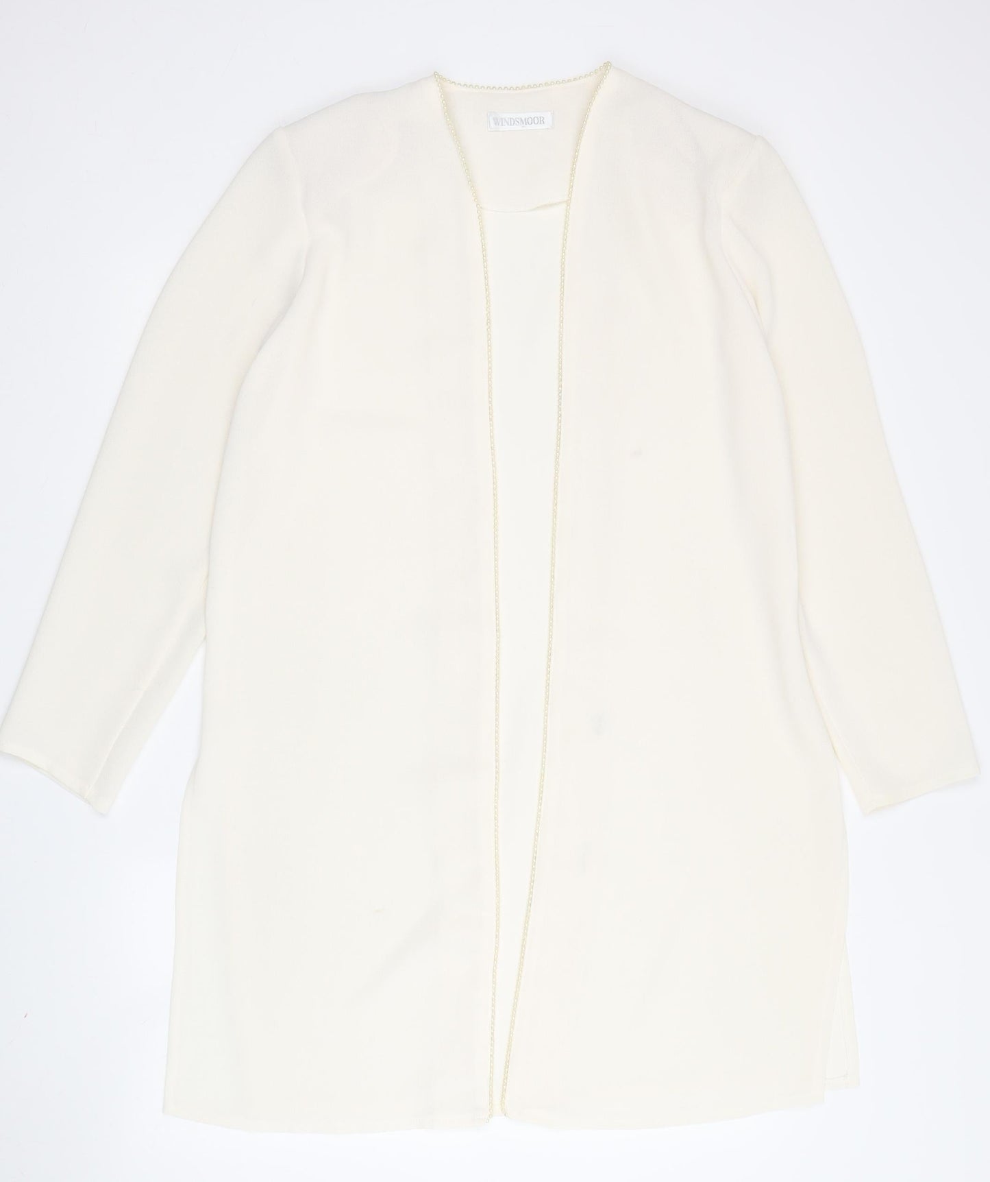 Windsmoor Women's Ivory Coat Size 12 Long Sleeve