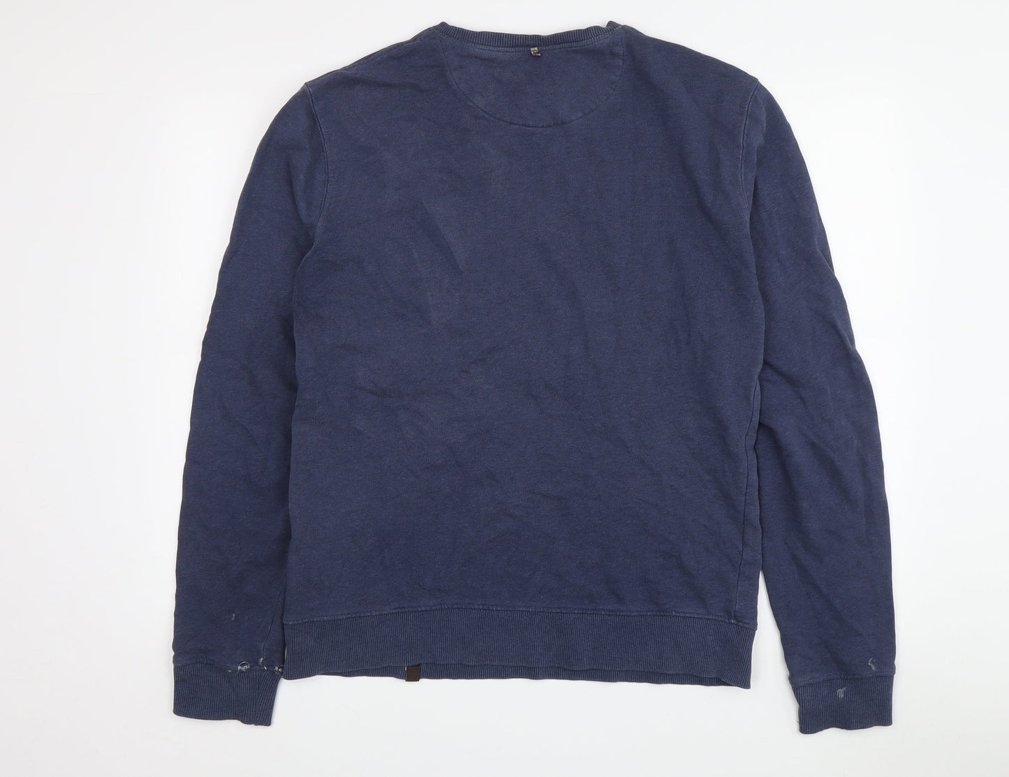 Pretty Green Men's Blue Graphic Pullover Sweatshirt, S
