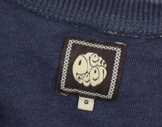 Pretty Green Men's Blue Graphic Pullover Sweatshirt, S