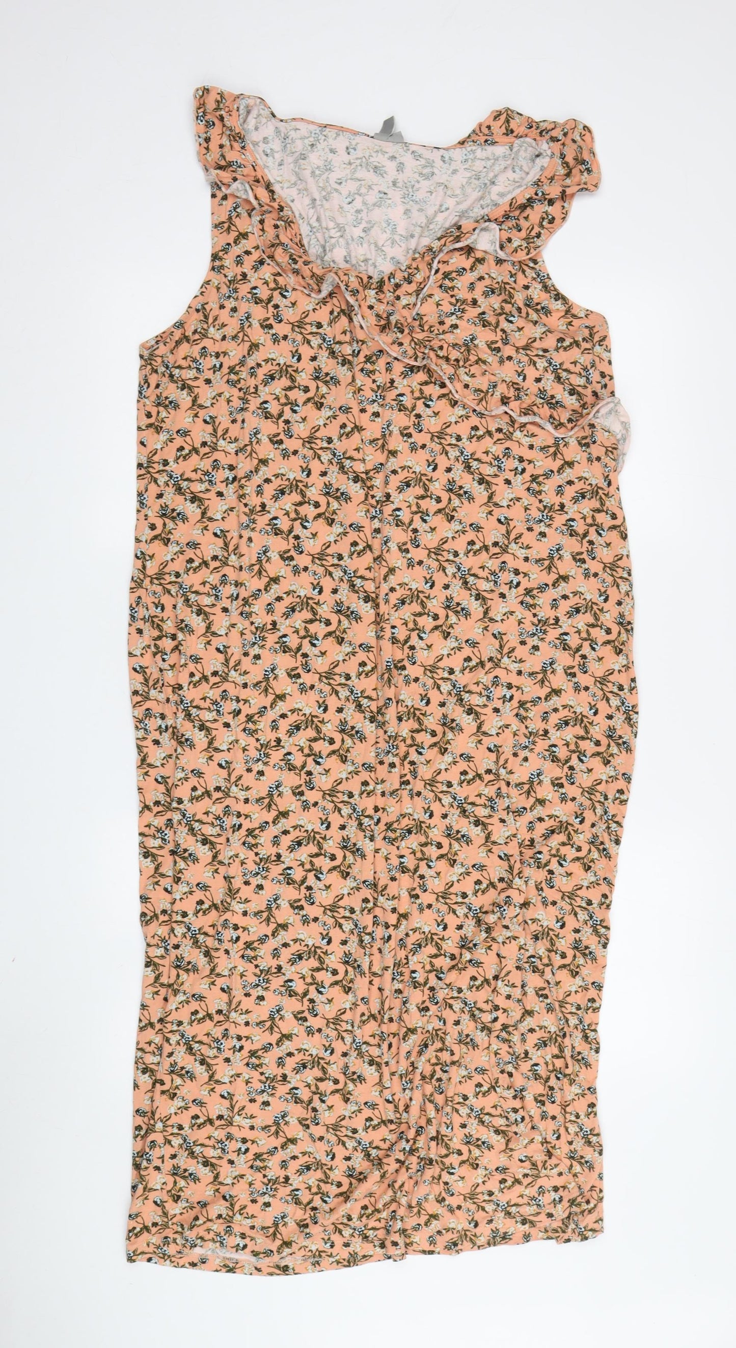 ASOS Women's Pink Floral Sleeveless Dress Size 20