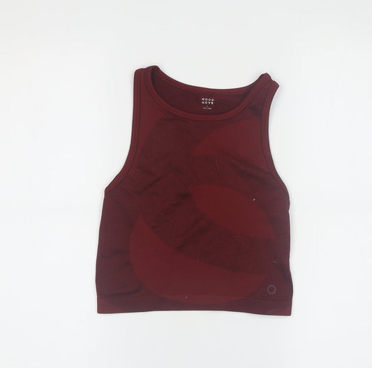 Marks and Spencer Girls Red Tank Top - Small, Sleeveless Activewear