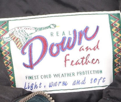 Down Womens Green Parka Jacket M - Winter Insulated Casual