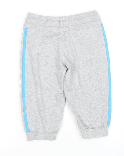 Back view of Adidas girls’ grey athletic shorts 7-8 years