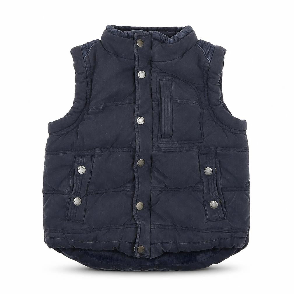 Boys Fat Face Blue Puffer Jacket - 6-7 Years, Lined, Casual Outerwear