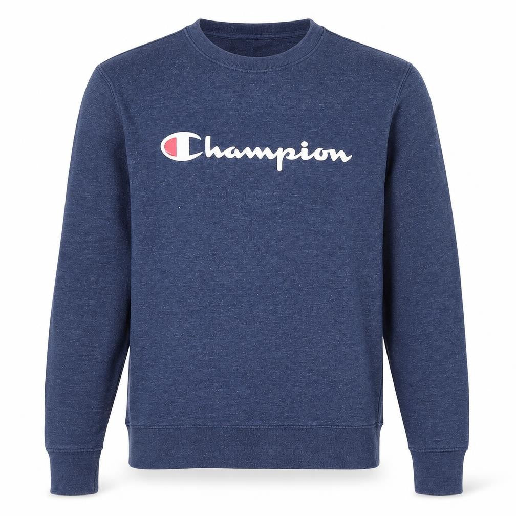 Champion Men's Blue Logo Sweatshirt - Medium