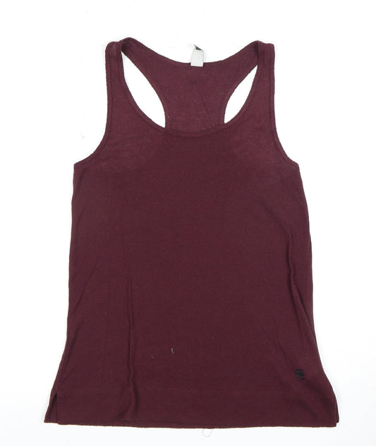 G-Star Women's Red Sleeveless Tank Top, Size S