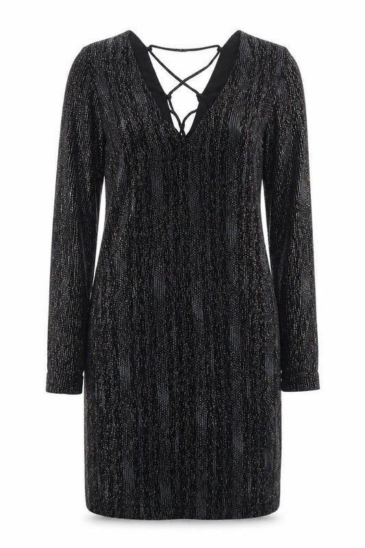 Topshop Women's Black Long Sleeve Party Dress