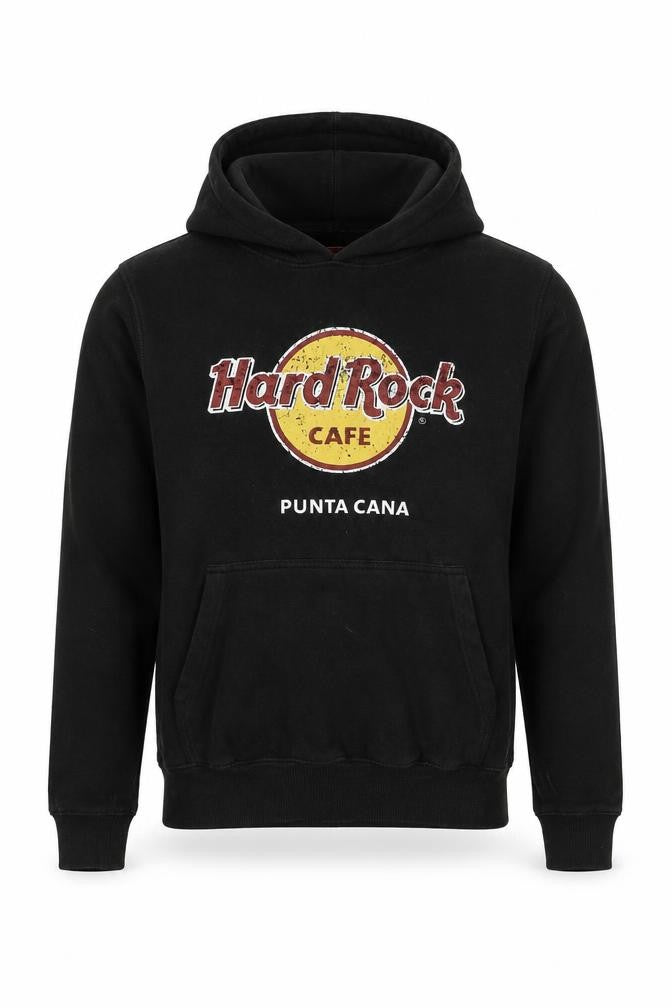 Hard Rock Cafe Men's Black Pullover Hoodie Small