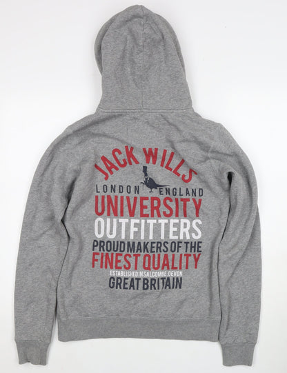 Jack Womens Wills Grey Hoodie Pullover Casual Size 10
