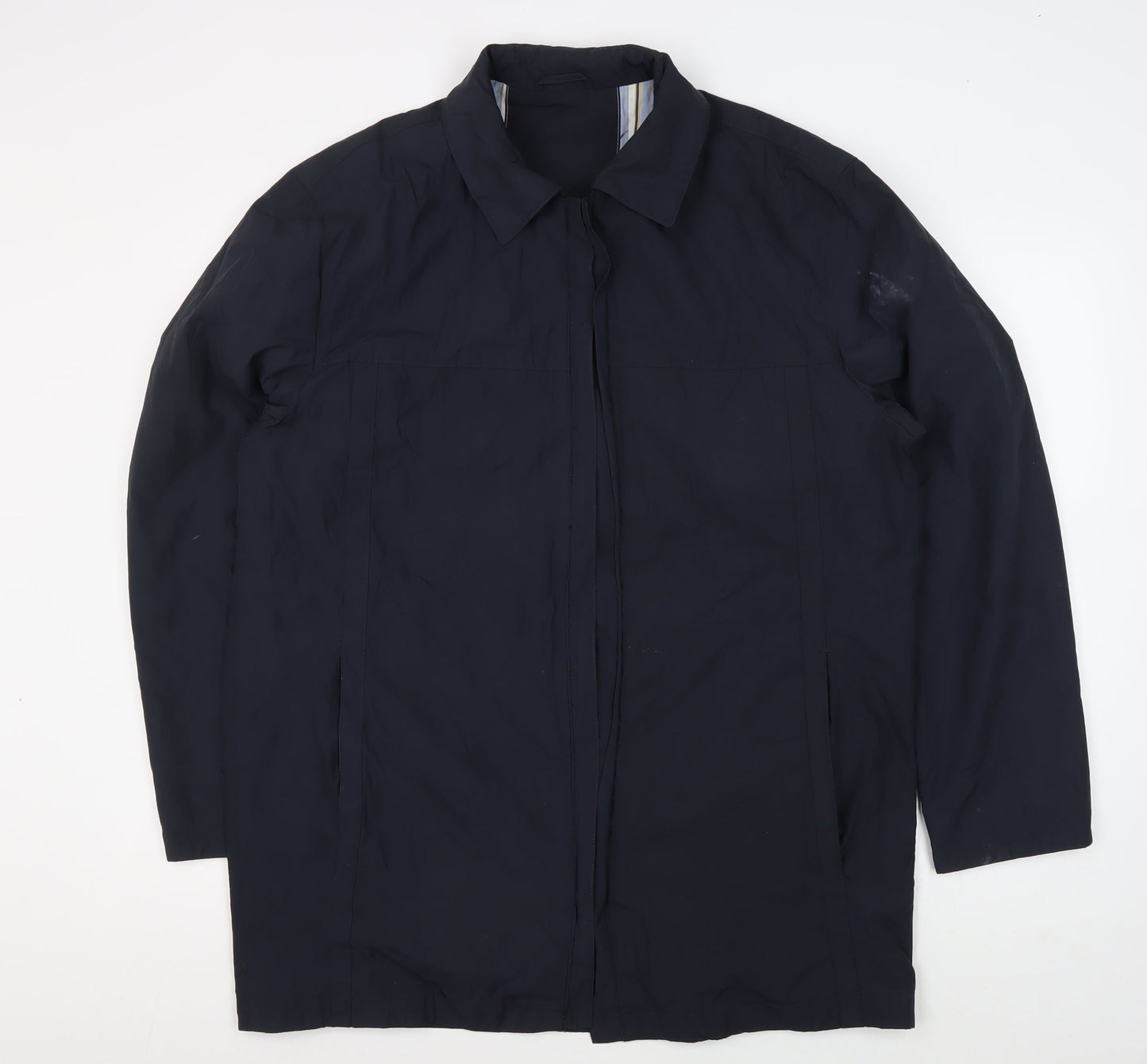 Baumler Men's Blue Polyester Overcoat Size 52