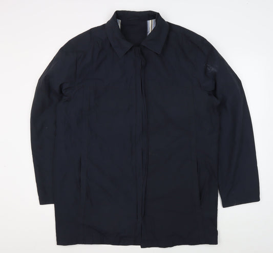 Baumler Men's Blue Polyester Overcoat Size 52
