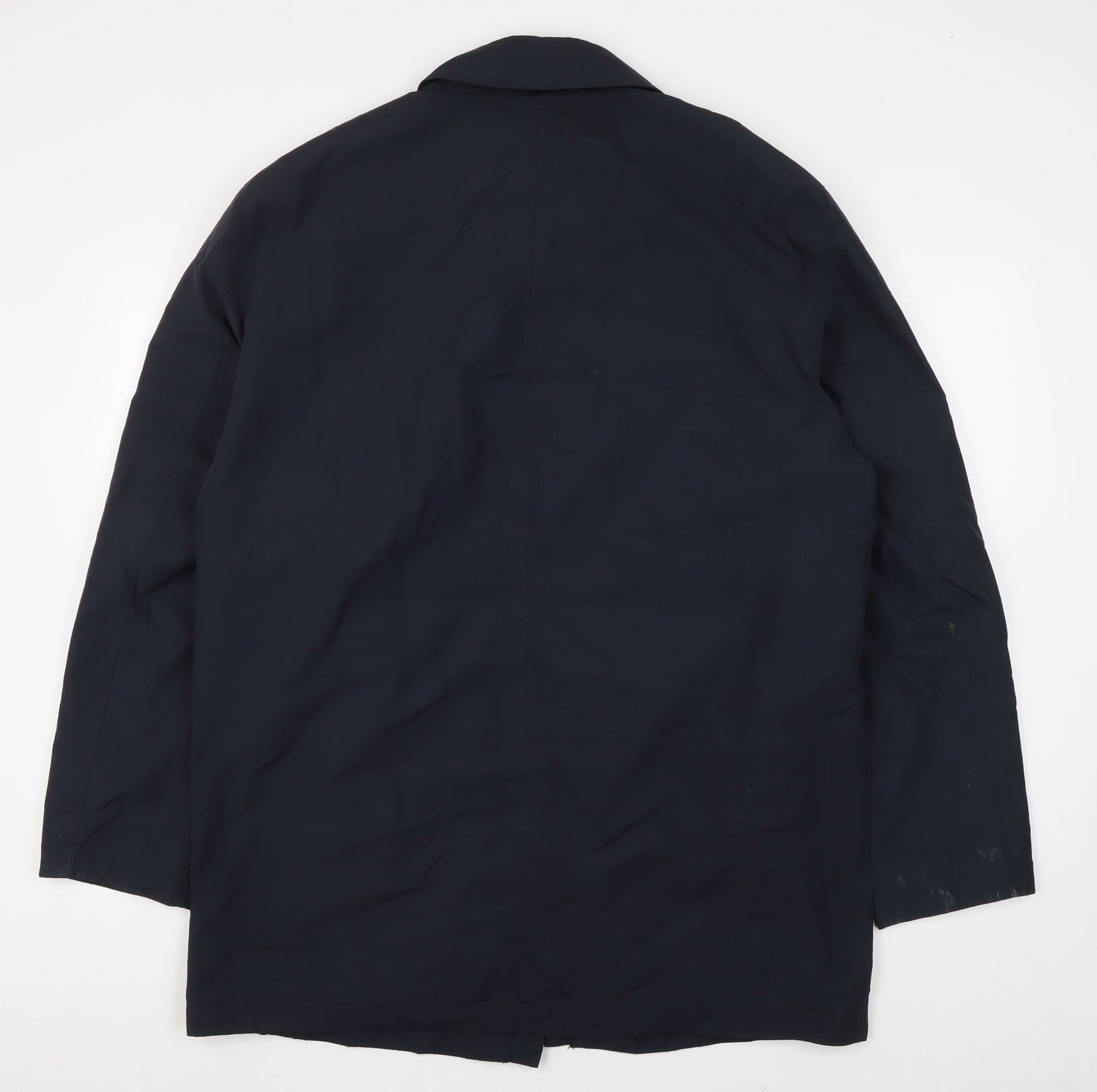 Baumler Men's Blue Polyester Overcoat Size 52