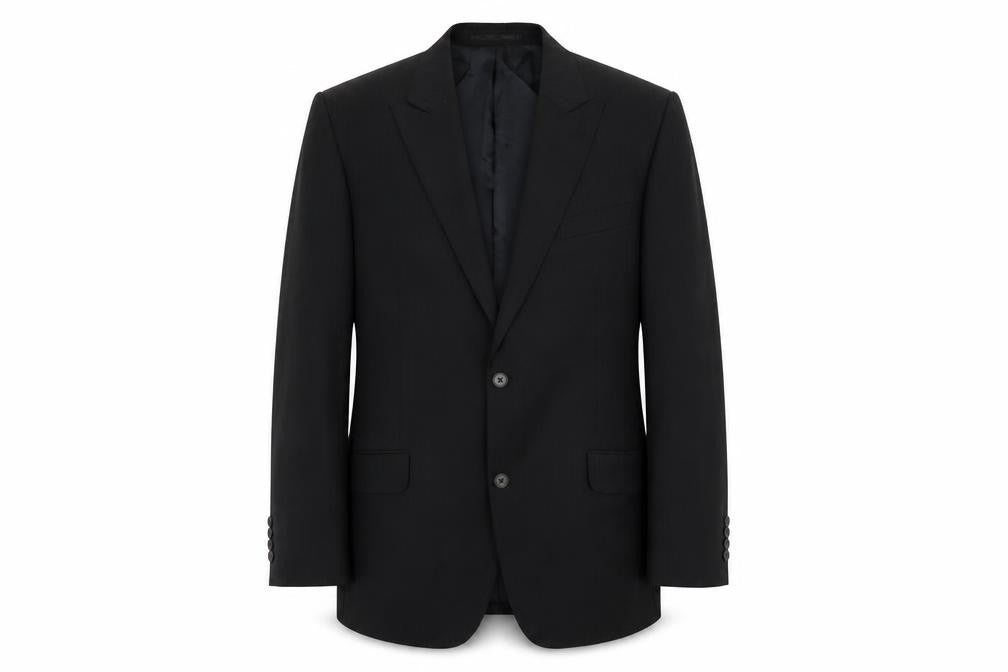 Jaeger Men's Black 40S Blazer, Formal Single-Breasted