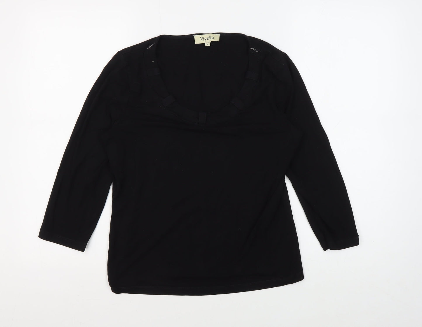 Viyella Women's Black 3/4 Sleeve T-Shirt M