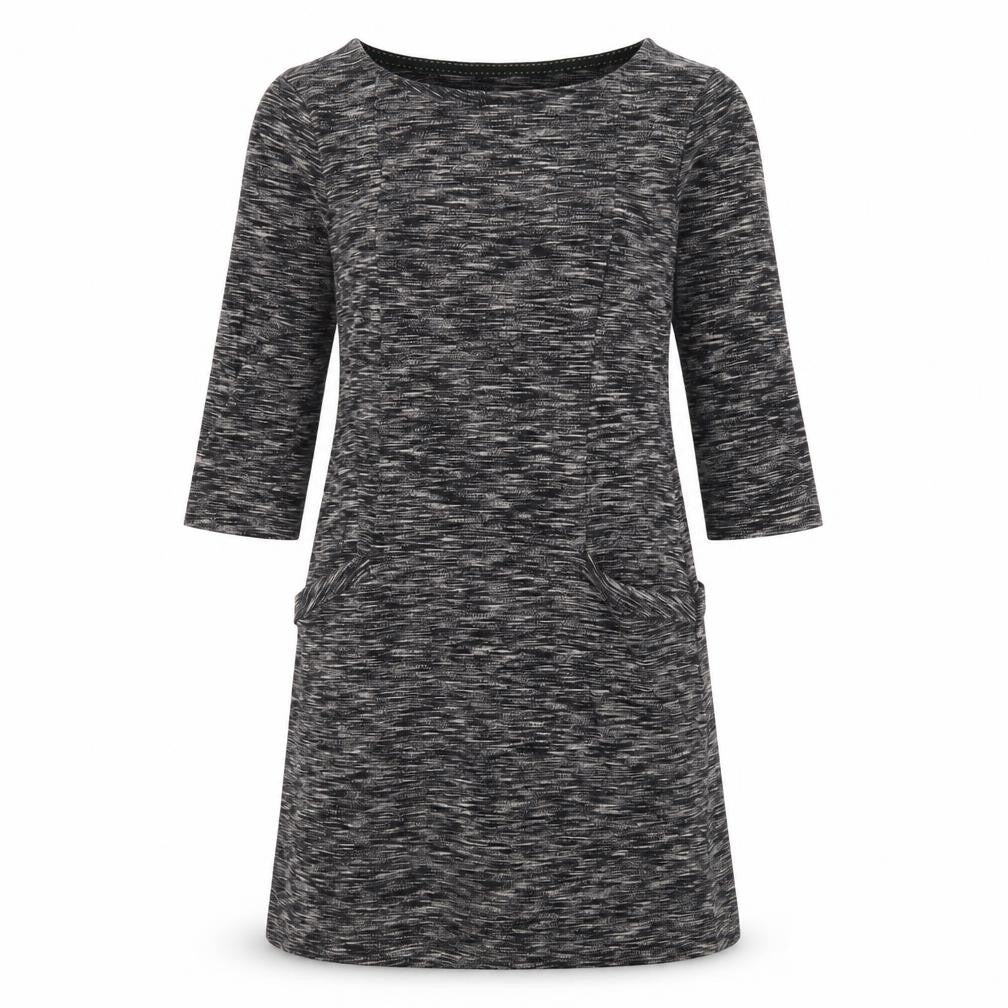 White Stuff Grey Dress - Women Size 8, 3/4 Sleeve