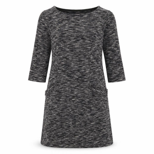White Stuff Grey Dress - Women Size 8, 3/4 Sleeve