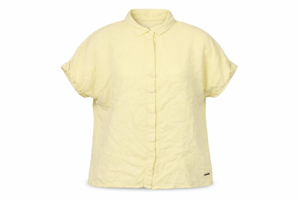Quba & Co. Women's Yellow Button-Up Shirt