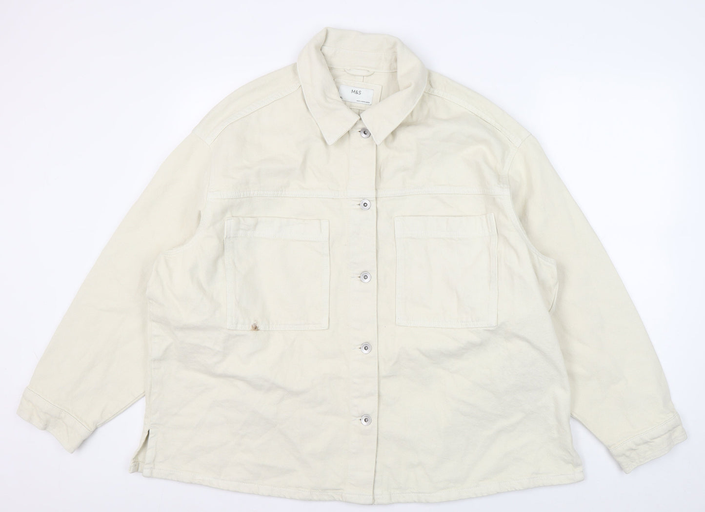 Marks and Spencer Men’s Ivory Cotton Jacket XL
