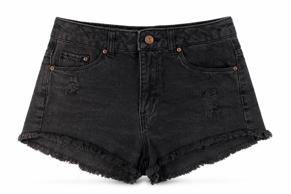 DIVIDED Women's Black Cut-Off Shorts Size UK 6