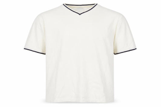 Gap Men's White V-Neck Casual Shirt L