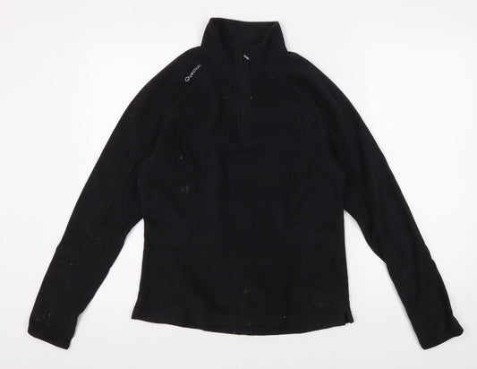 Decathlon Women's Black Fleece Jacket, Size 12, 1/2 Zip