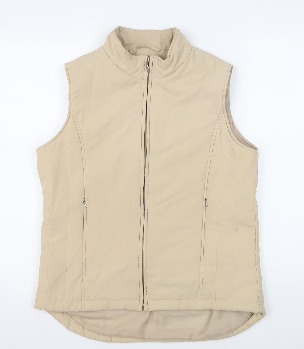 EWM Beige Women's Waistcoat Size S with Full Zip