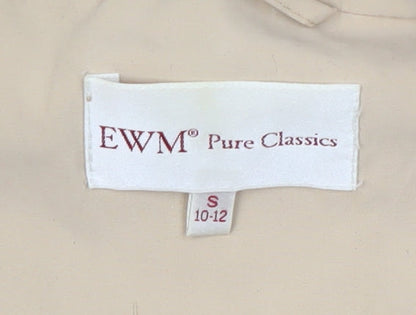 EWM Beige Women's Waistcoat Size S with Full Zip