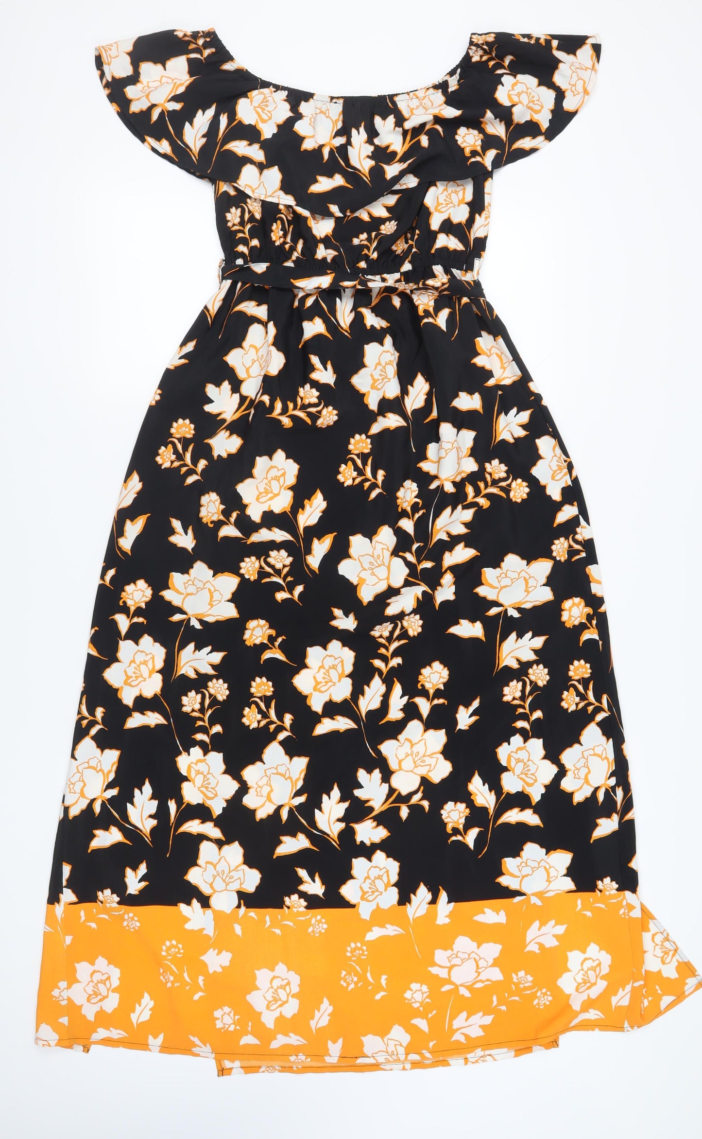 River Island Floral Off Shoulder Women's Dress Size 8