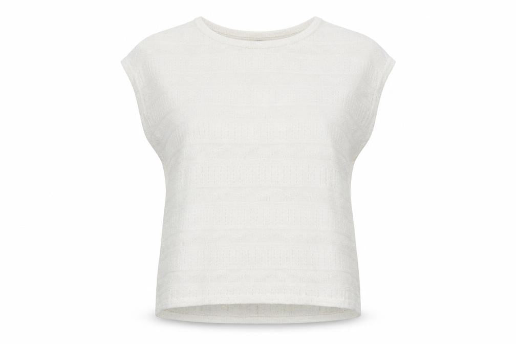 New Look Women's White Knit Top Size 10