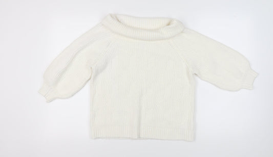 Miss Selfridge Women's Ivory Cable-Knit Pullover Jumper, Size 12