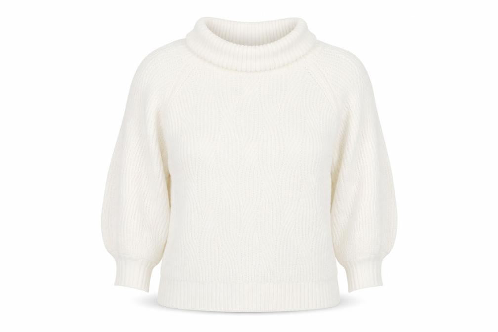 Miss Selfridge Women's Ivory Cable-Knit Pullover Jumper, Size 12
