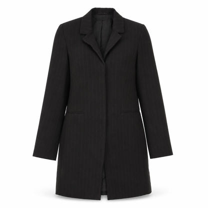 Planet Women's Black Long Pinstripe Suit Jacket - Size 8
