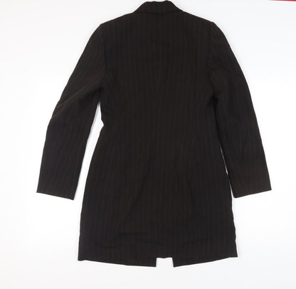 Planet Women's Black Long Pinstripe Suit Jacket - Size 8