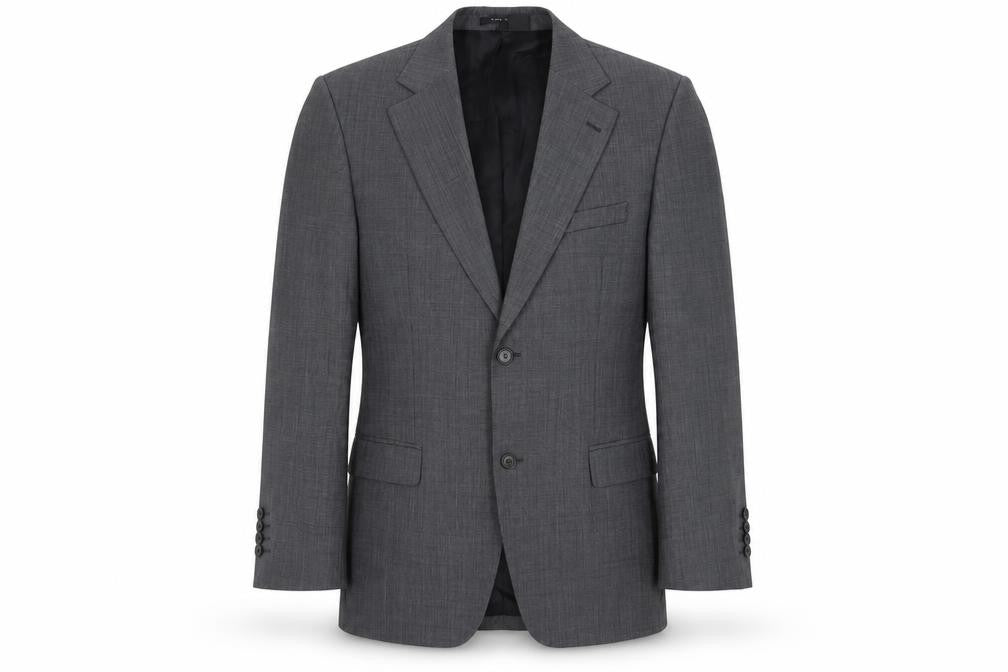 Zara Man Grey Check Wool Suit Jacket 38