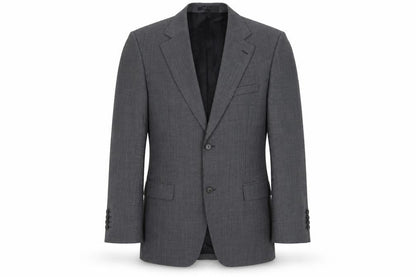 Front view of Zara Man Grey Check Wool Suit Jacket 38