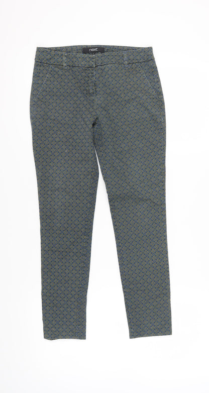 Next Women's Multicoloured Geometric Crop Trousers Size 6